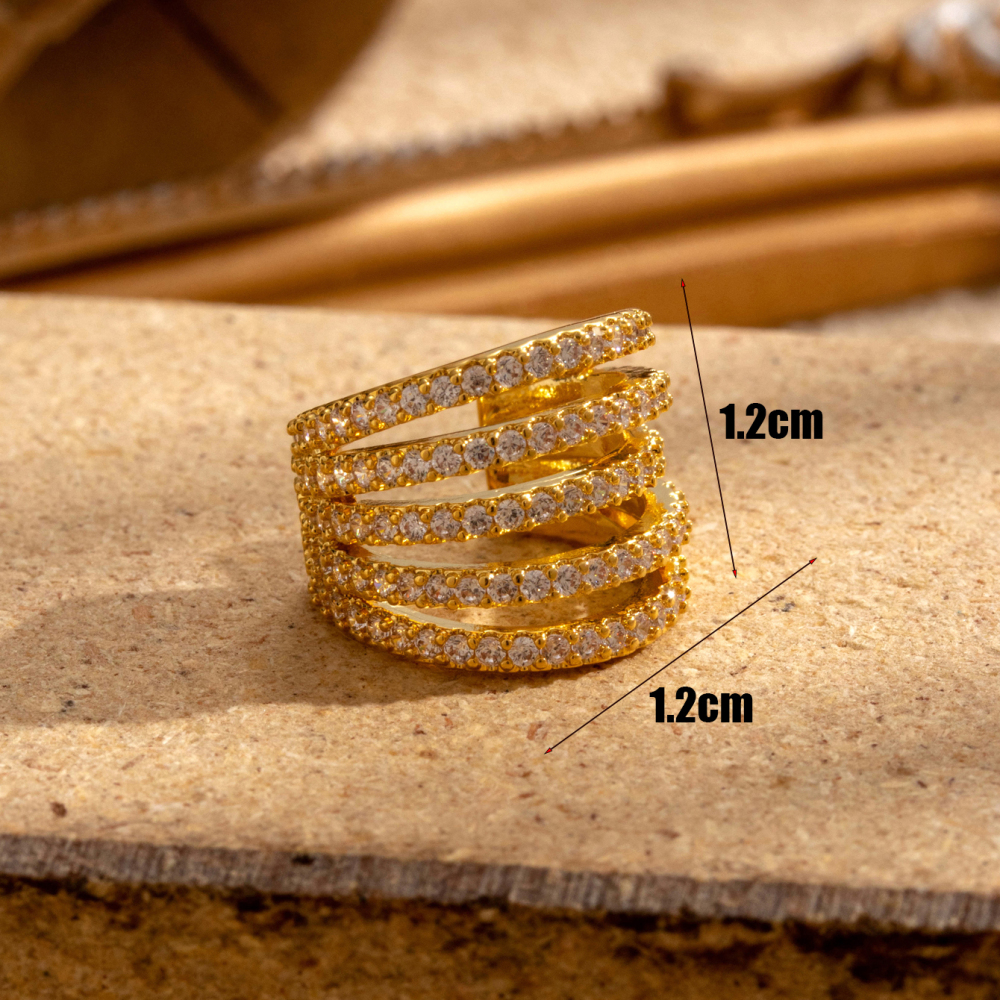 Boucles D'Oreilles Piercing Femme Simple Series Classic Flower En Cuivre Sans Placage, Ornées De Zircon. h5Image5