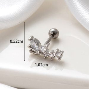 Boucles D'Oreilles Créoles Pour Femme, Collection Simple, En Cuivre Sans Placage, Ornées De Zircon. h5 Image4