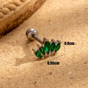 Boucles D'Oreilles Piercing Femme Simple Series Classic Animal En Cuivre Sans Placage, Avec Zircon. h5 Image6