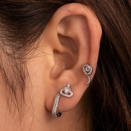 Boucles d'oreilles piercing femme Simple Series Classic Animal en cuivre sans placage, ornées de zircon.