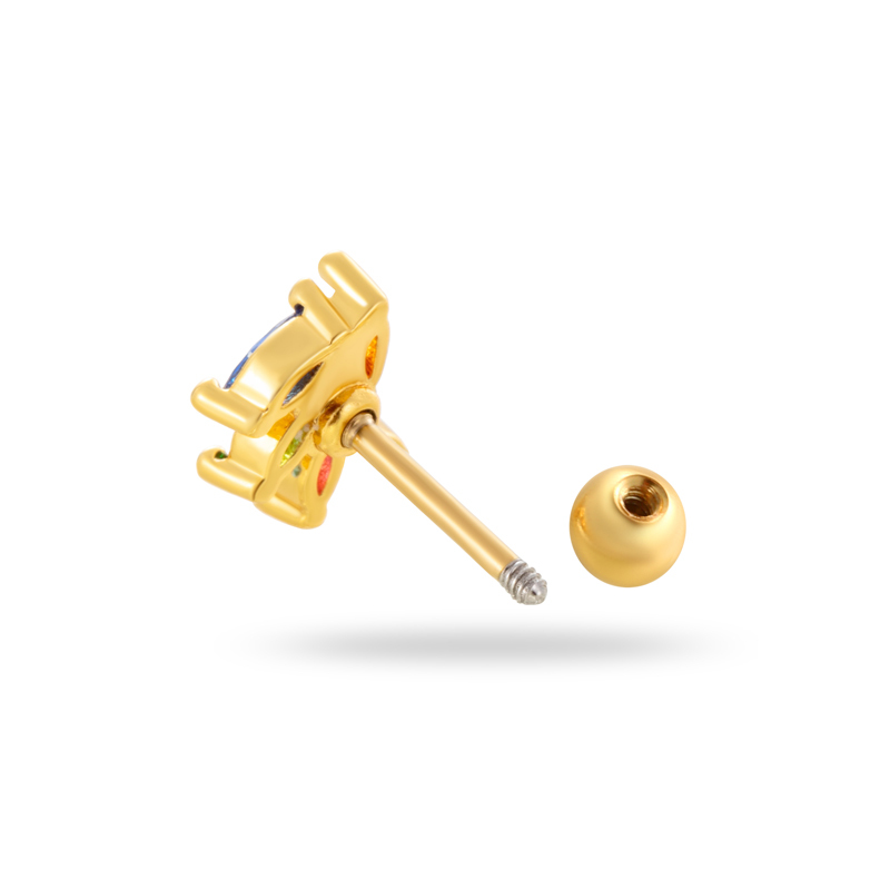 1 Paire De Boucles D'Oreilles À Tige En Acier Titane Et Zircone Pour Femme, Série Simple, Classique, Fleur, Sans Placage Image6