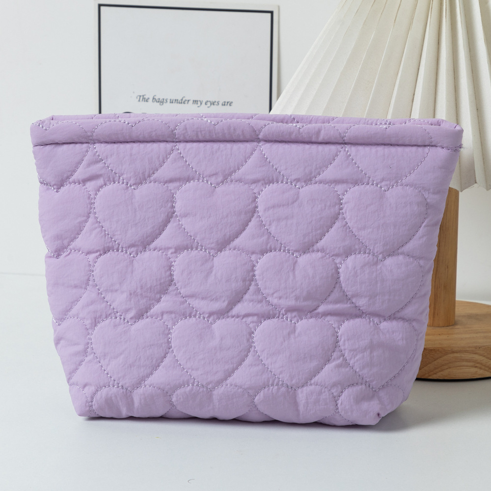 1 Paire De Sacs Simples En Polyester Pour Femmes, Motif Cœur Mignon Image6