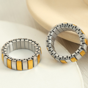 Bracelet Chaîne Pour Femme En Acier Inoxydable Plaqué Or , Style Patchwork Punk, Série Simple, 1 Pièce h5 Image9