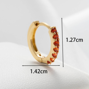 Boucles D'Oreilles Piercing Femme Simple Series Classic Flower En Cuivre Sans Placage, Ornées De Zircon. h5 Image3