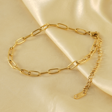 1 paire de bracelets de cheville en acier inoxydable plaqué  de style ins transfrontalier, bijoux de cheville simples et polyvalents pour femmes