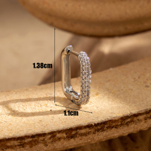 Boucles D'Oreilles Piercing Femme Simple Series Classic Animal En Cuivre Sans Placage, Ornées De Zircon. h5 Image4