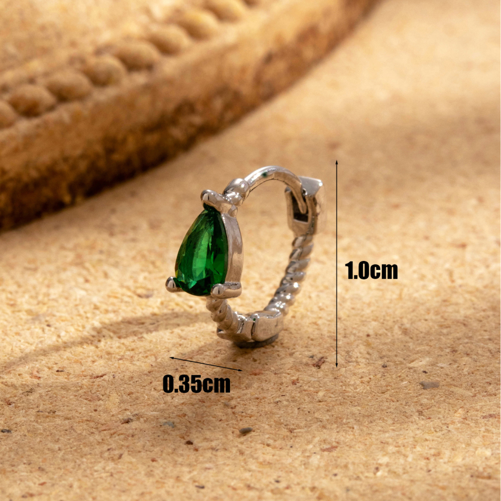 Boucles D'Oreilles Piercing Femme Simple Series Classic Animal En Cuivre Sans Placage, Avec Zircon. Image5