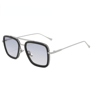 1 Paire De Lunettes De Soleil Simples En Alliage De Couleur Unie Pour Femmes h5 Image2