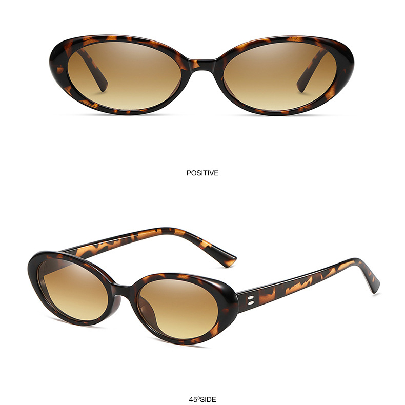 1 Paire De Lunettes De Soleil Simples En Résine De Couleur Unie Pour Femmes Image7