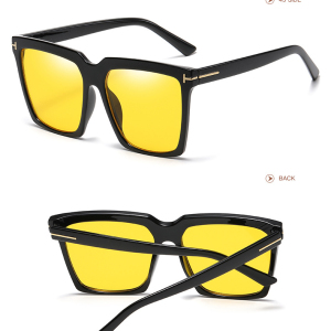 1 Paire De Lunettes De Soleil Rétro Simples En Plastique De Couleurs Mélangées Pour Femmes h5 Image9
