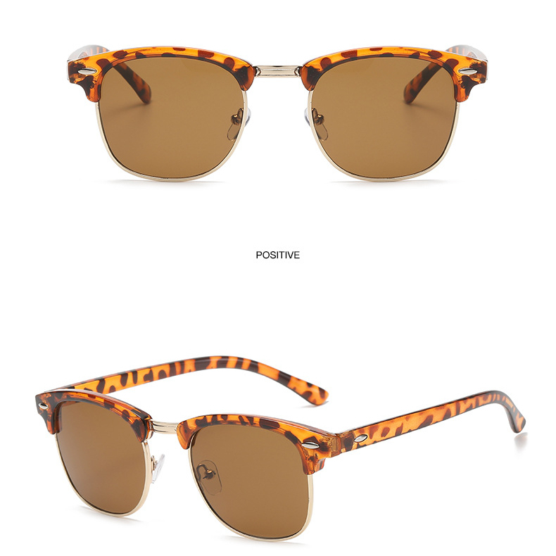 1 Paire De Lunettes De Soleil Simples En Plastique De Couleur Unie Pour Femmes Image6