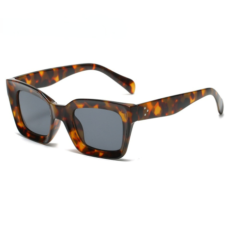 1 paire de lunettes de soleil en plastique pour femme, série Simple, style patchwork quotidien 2