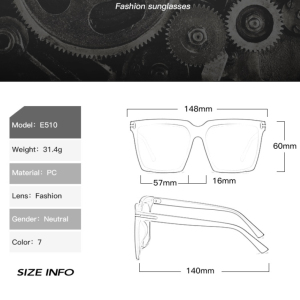 1 Paire De Lunettes De Soleil Rétro Simples En Plastique De Couleurs Mélangées Pour Femmes h5 Image10