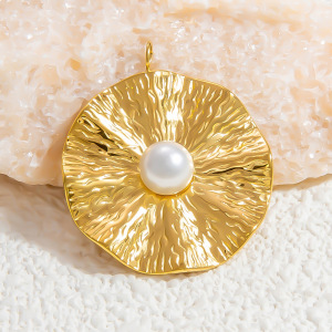 Pendentif Femme Diy Géométrique Vintage En Acier Inoxydable Étanche Couleur Or, 1 Pièce, Série Classique h5 Image9
