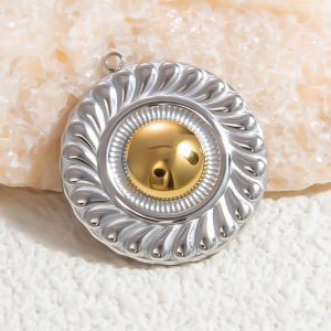 Pendentif Femme Diy Géométrique Vintage En Acier Inoxydable Étanche Couleur Or, 1 Pièce, Série Classique h5 Image10