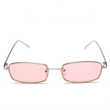 1 paire de lunettes de soleil simples en alliage de couleurs mélangées pour femmes