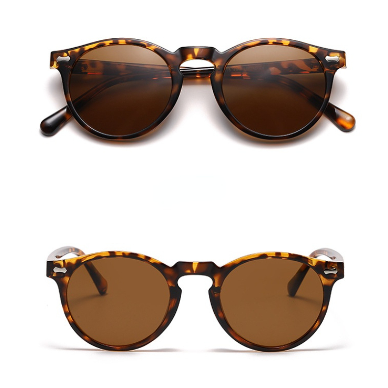 1 Paire De Lunettes De Soleil Rétro En Résine De Couleur Unie Pour Femme, Série Simple h5Image2