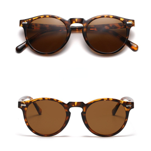 1 Paire De Lunettes De Soleil Rétro En Résine De Couleur Unie Pour Femme, Série Simple h5 Image2