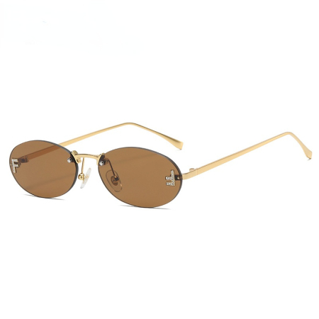 1 paire de lunettes de soleil simples en alliage de couleur unie pour femmes