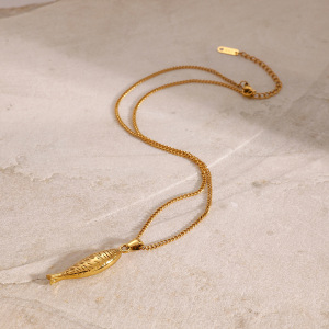 Collier Avec Pendentif En Acier Inoxydable Plaqué Or  Pour Femme, Série Classique, Motif Animal Européen Et Américain h5 Image6