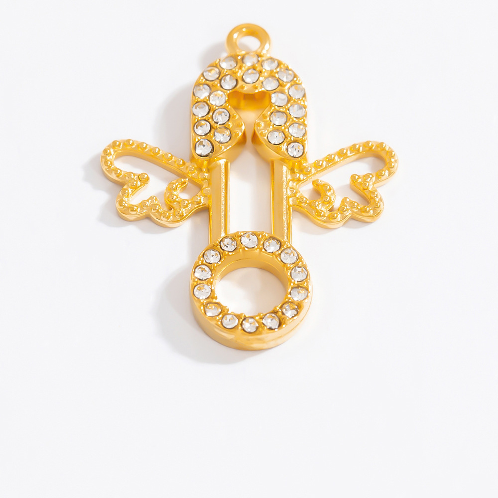 1 Paire De Pendentifs Papillon Chics En Acier Inoxydable, Étanches, Couleur Or, Pour Femmes, Collection Romantique, À Faire Soi-Même Image11