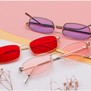 1 Paire De Lunettes De Soleil Simples En Alliage De Couleurs Mélangées Pour Femmes h5 Image8