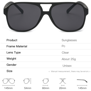 1 Paire De Lunettes De Soleil Simples En Plastique De Couleur Unie Pour Femmes h5 Image8