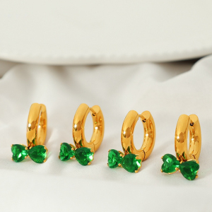 1 Paire De Boucles D'Oreilles Pendantes Pour Femme, Série Romantique, Nœud Papillon, En Acier Inoxydable Plaqué Or  Et Zircone h5 Image4