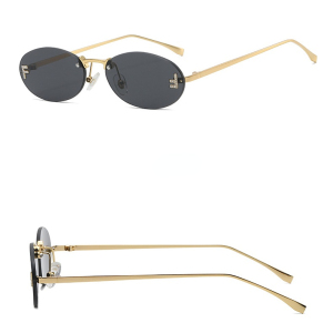 1 Paire De Lunettes De Soleil Simples En Alliage De Couleur Unie Pour Femmes h5 Image7