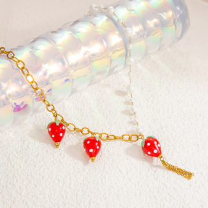 Collier Avec Pendentif En Forme De Cœur En Acier Inoxydable Plaqué Or Pour Femme, Série Romantique, 1 Pièce h5 Image4