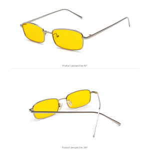 1 Paire De Lunettes De Soleil Simples En Alliage De Couleurs Mélangées Pour Femmes h5 Image6