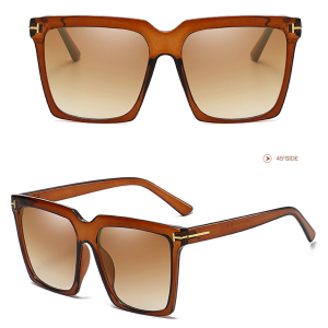 1 Paire De Lunettes De Soleil Rétro Simples En Plastique De Couleurs Mélangées Pour Femmes h5 Image3