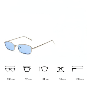 1 Paire De Lunettes De Soleil Simples En Alliage De Couleurs Mélangées Pour Femmes h5 Image9