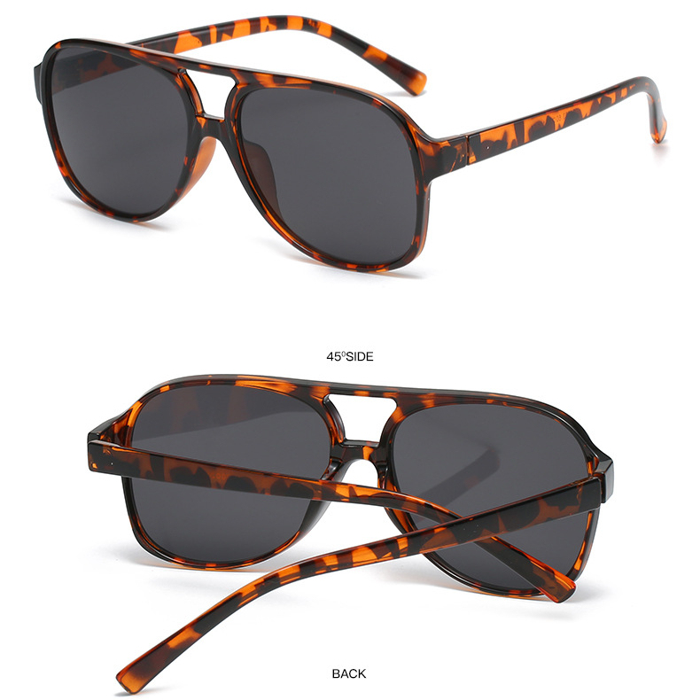 1 Paire De Lunettes De Soleil Simples En Plastique De Couleur Unie Pour Femmes Image7