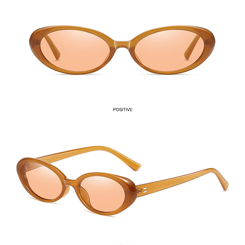 1 Paire De Lunettes De Soleil Simples En Résine De Couleur Unie Pour Femmes Image6