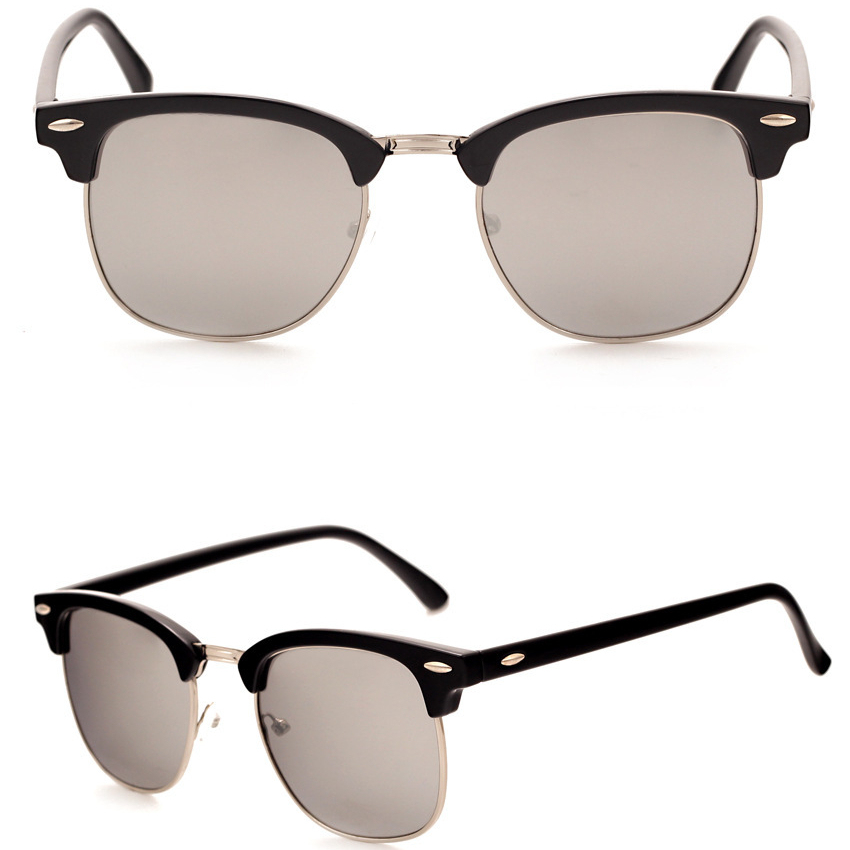 1 Paire De Lunettes De Soleil Simples En Plastique De Couleur Unie Pour Femmes Image5
