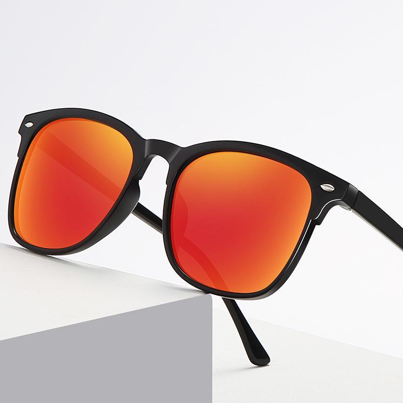 1 Paire De Lunettes De Soleil Simples En Résine De Couleur Unie Pour Femmes Image6