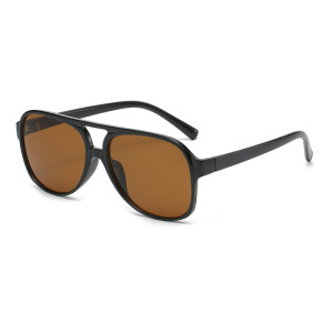 1 Paire De Lunettes De Soleil Simples En Plastique De Couleur Unie Pour Femmes h5 Image5