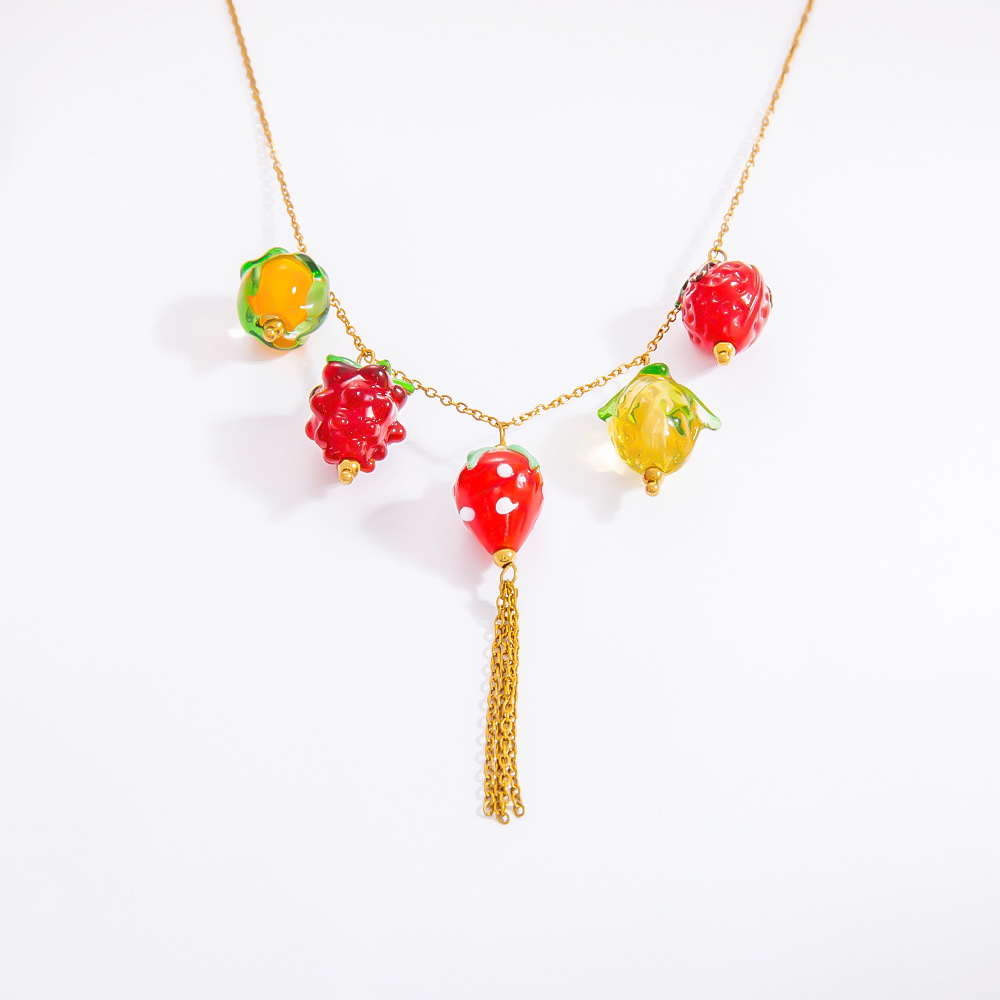 Collier Avec Pendentif En Forme De Cœur En Acier Inoxydable Plaqué Or Pour Femme, Série Romantique, 1 Pièce h5Image9