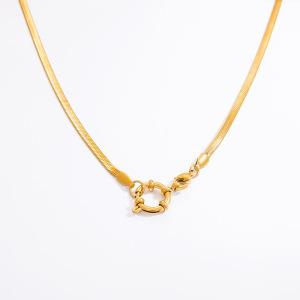 Collier Chaîne Femme Diy En Acier Inoxydable, Couleur Or, Étanche, 1 Pièce, Collection Simple Series h5 Image7