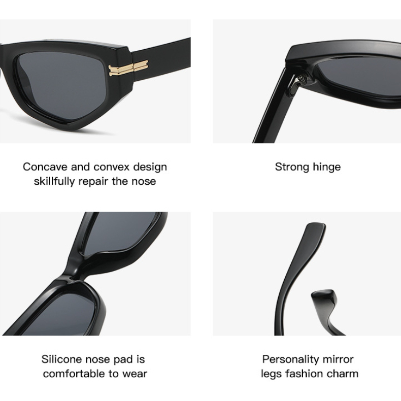 1 Paire De Lunettes De Soleil Simples En Plastique À Imprimé Léopard Pour Femme Image4