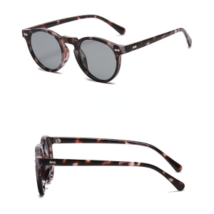 1 Paire De Lunettes De Soleil Rétro En Résine De Couleur Unie Pour Femme, Série Simple h5 Image5