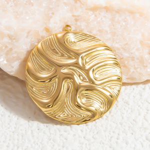 Pendentif Femme Diy Géométrique Vintage En Acier Inoxydable Étanche Couleur Or, 1 Pièce, Série Classique h5 Image12