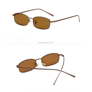1 Paire De Lunettes De Soleil Simples En Alliage De Couleurs Mélangées Pour Femmes h5 Image7