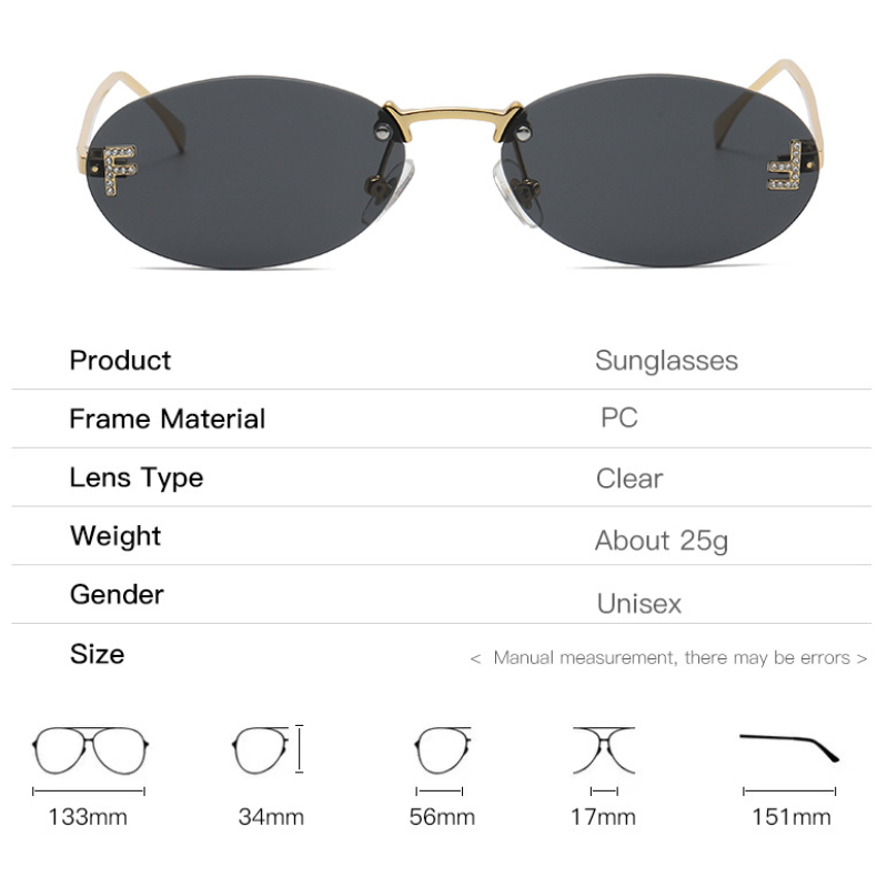 1 Paire De Lunettes De Soleil Simples En Alliage De Couleur Unie Pour Femmes Image9