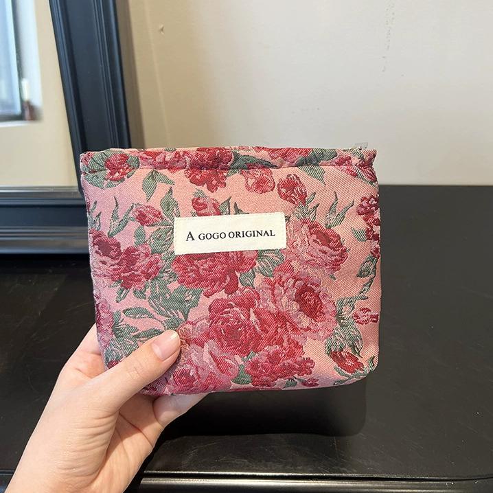 Sac À Main En Polyester Pour Femme, Série Romantique, Motif Fleurs Douces, 1 Pièce h5Image8