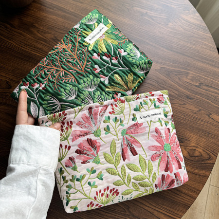 Sac à main en polyester pour femme, série luxueuse, motif floral rétro, 1 pièce 2