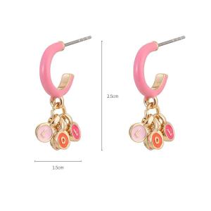 1 Paire De Boucles D'Oreilles En Alliage Pour Femme, Série Romantique, Motif Cœur Mignon h5 Image8