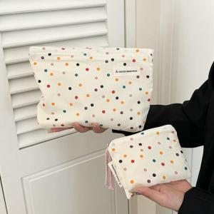 Sac À Main Élégant En Toile À Pois Pour Femme, Série Simple, 1 Pièce h5 Image3