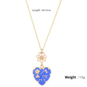 Collier Pendentif Élégant En Alliage Pour Femme, Série Romantique, 1 Pièce h5 Image9